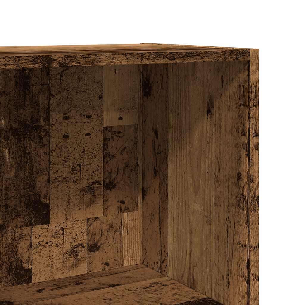 antik fa színű szerelt fa könyvespolc 60 x 30 x 114 cm