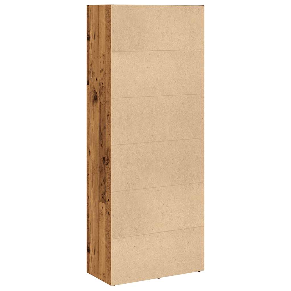 antik fa színű szerelt fa könyvespolc 60 x 30 x 152 cm