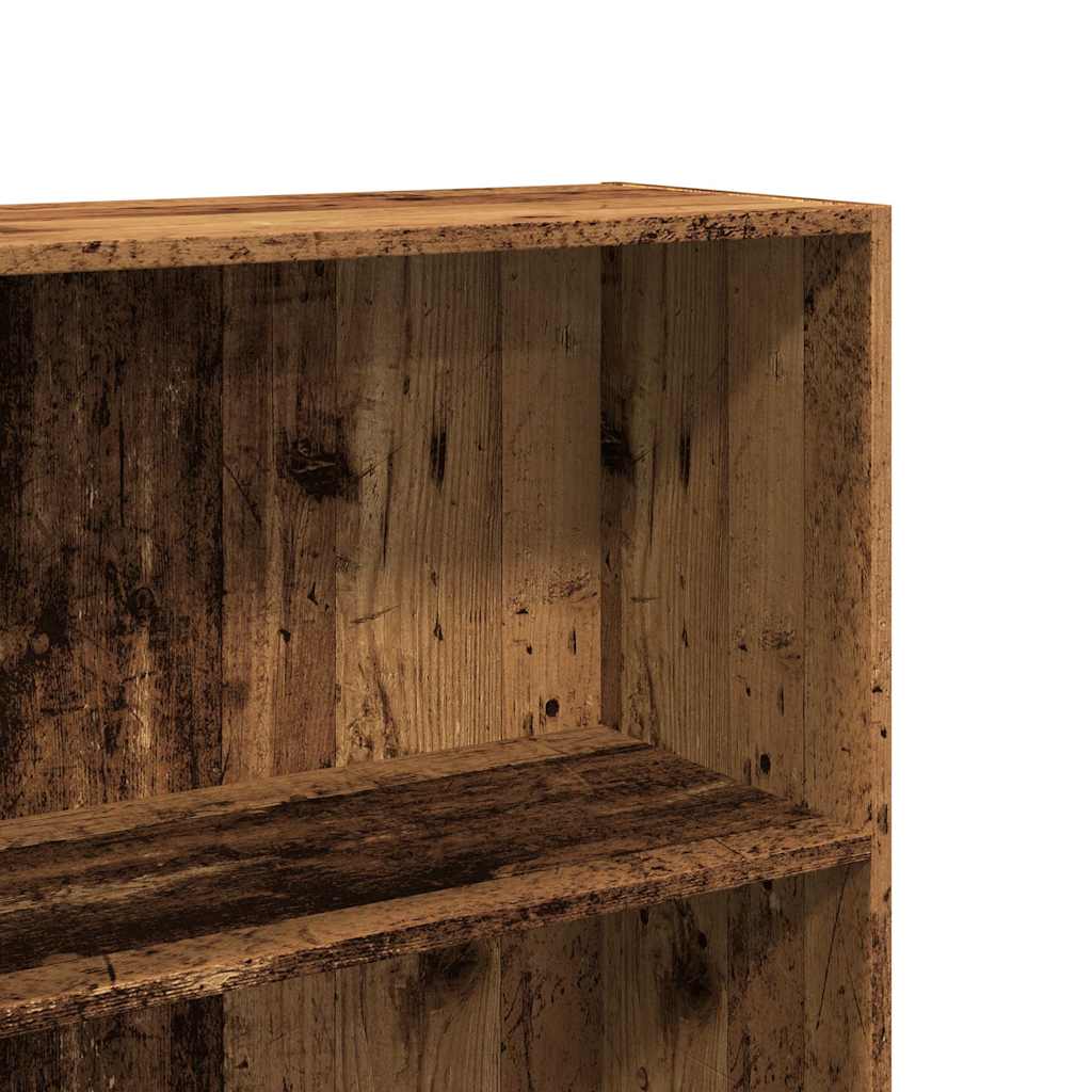 antik fa színű szerelt fa könyvespolc 60 x 30 x 152 cm