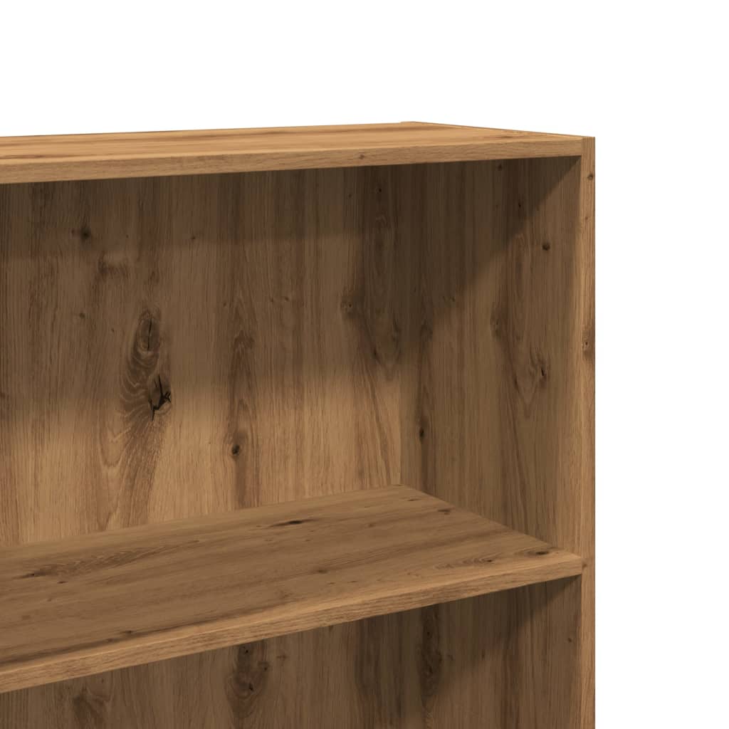 kézműves tölgy színű szerelt fa könyvespolc 60 x 30 x 189 cm