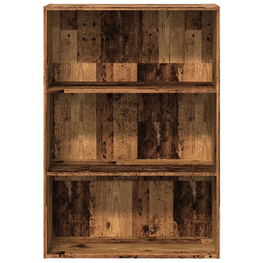 antik fa színű szerelt fa könyvespolc 80 x 30 x 114 cm