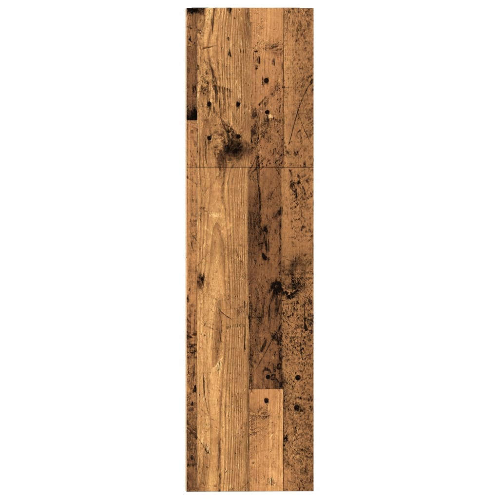antik fa színű szerelt fa könyvespolc 80 x 30 x 114 cm