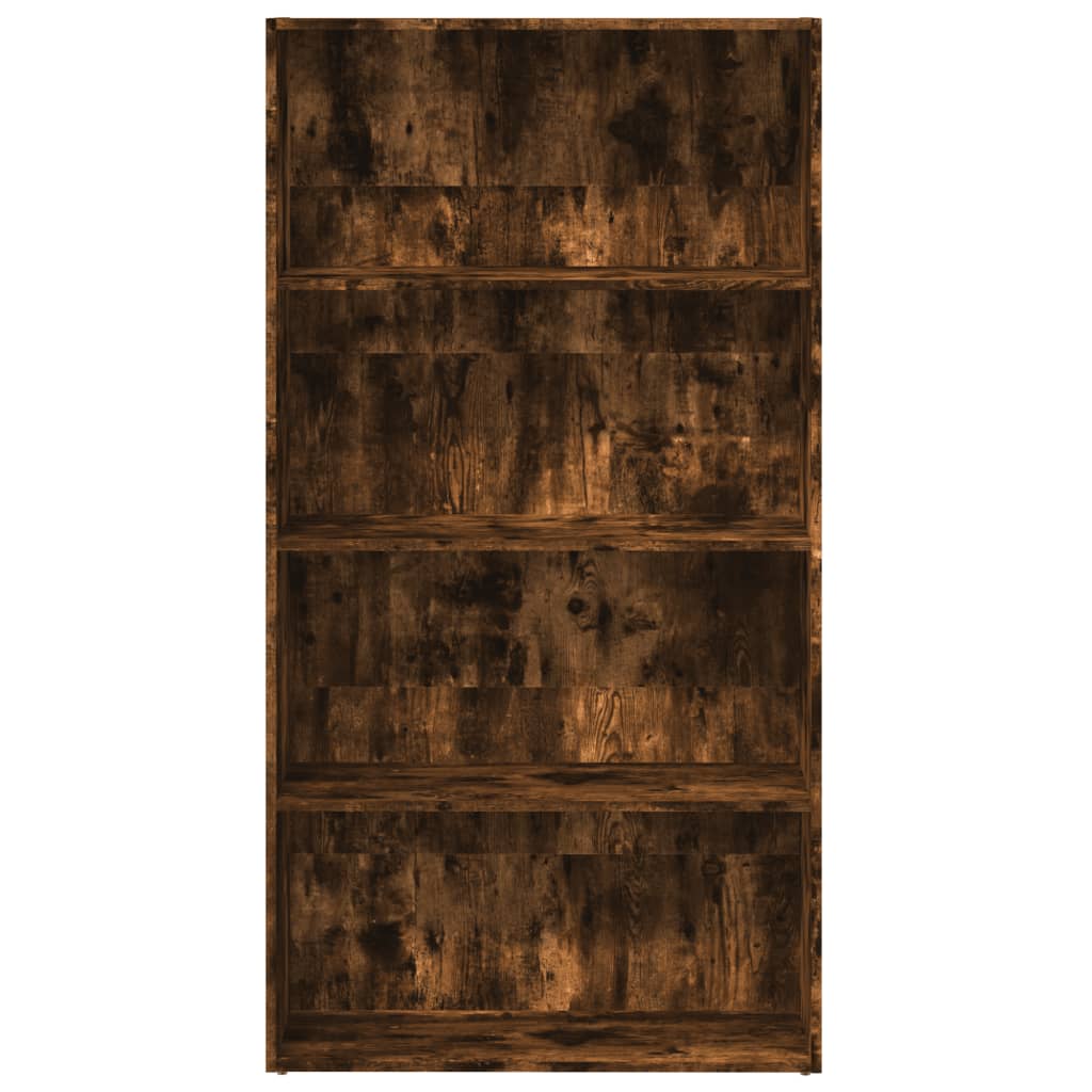 füstös tölgy színű szerelt fa könyvespolc 80 x 30 x 152 cm