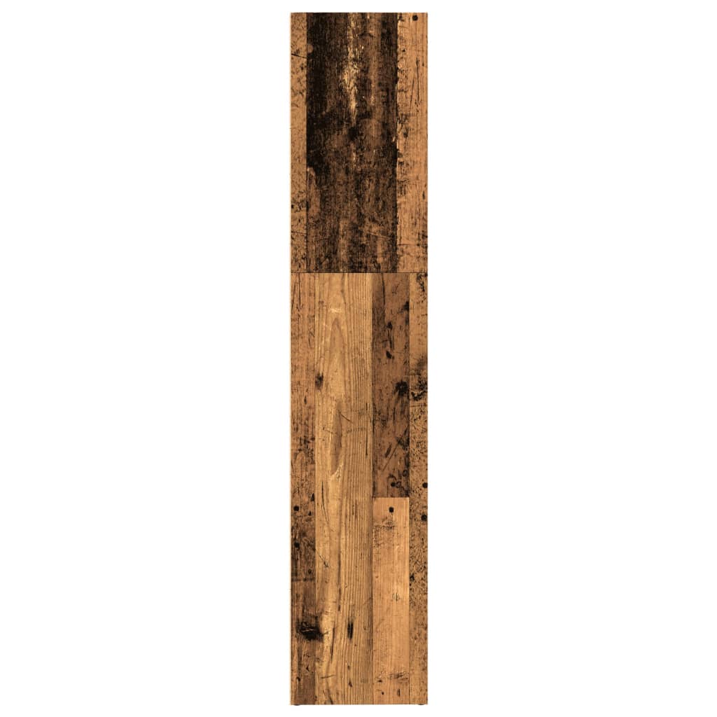 antik fa színű szerelt fa könyvespolc 80 x 30 x 152 cm