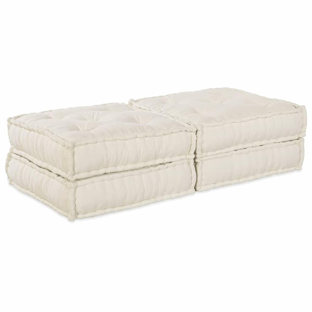 Moduláris Kanapé Egység 2 pcs Krémszínű 140 x 70 x 36 cm Szövet