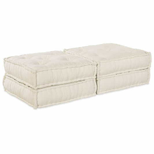 Moduláris Kanapé Egység 2 pcs Krémszínű 140 x 70 x 36 cm Szövet