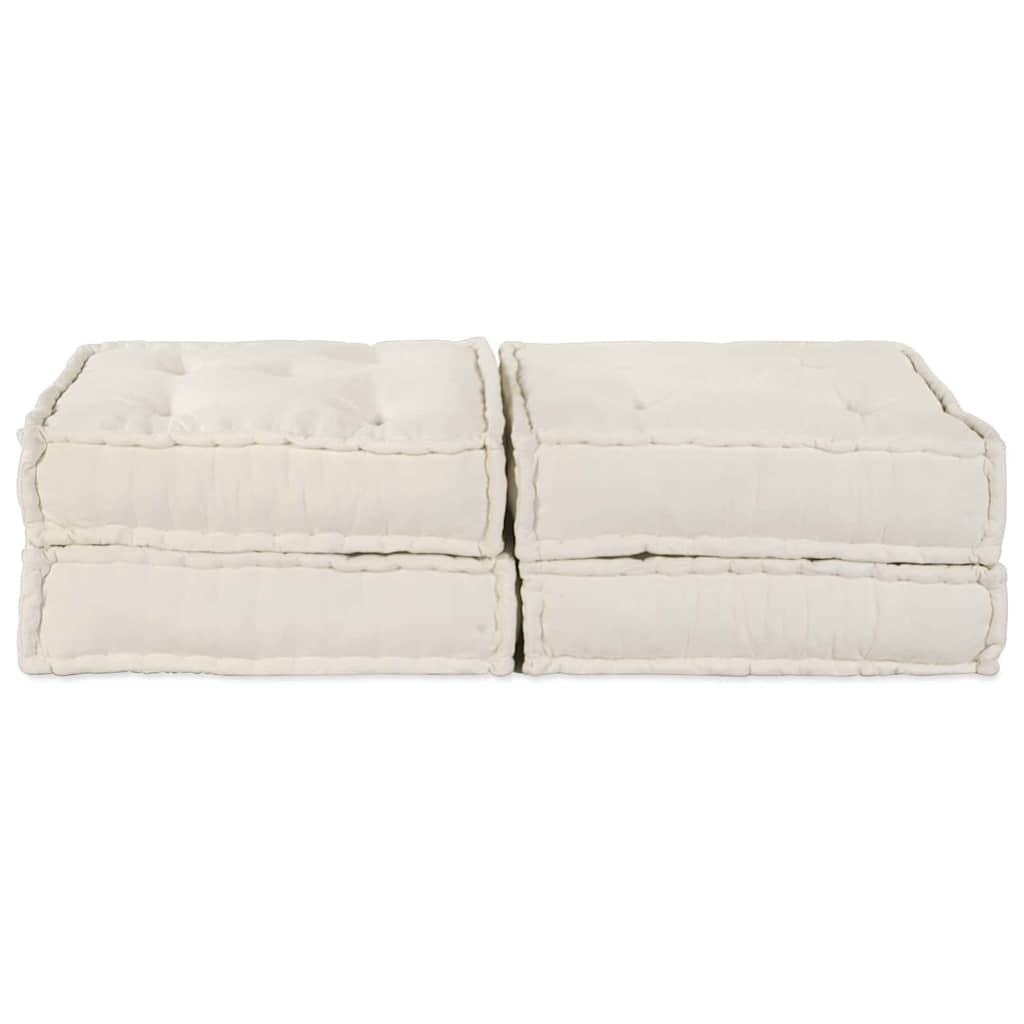 Moduláris Kanapé Egység 2 pcs Krémszínű 140 x 70 x 36 cm Szövet