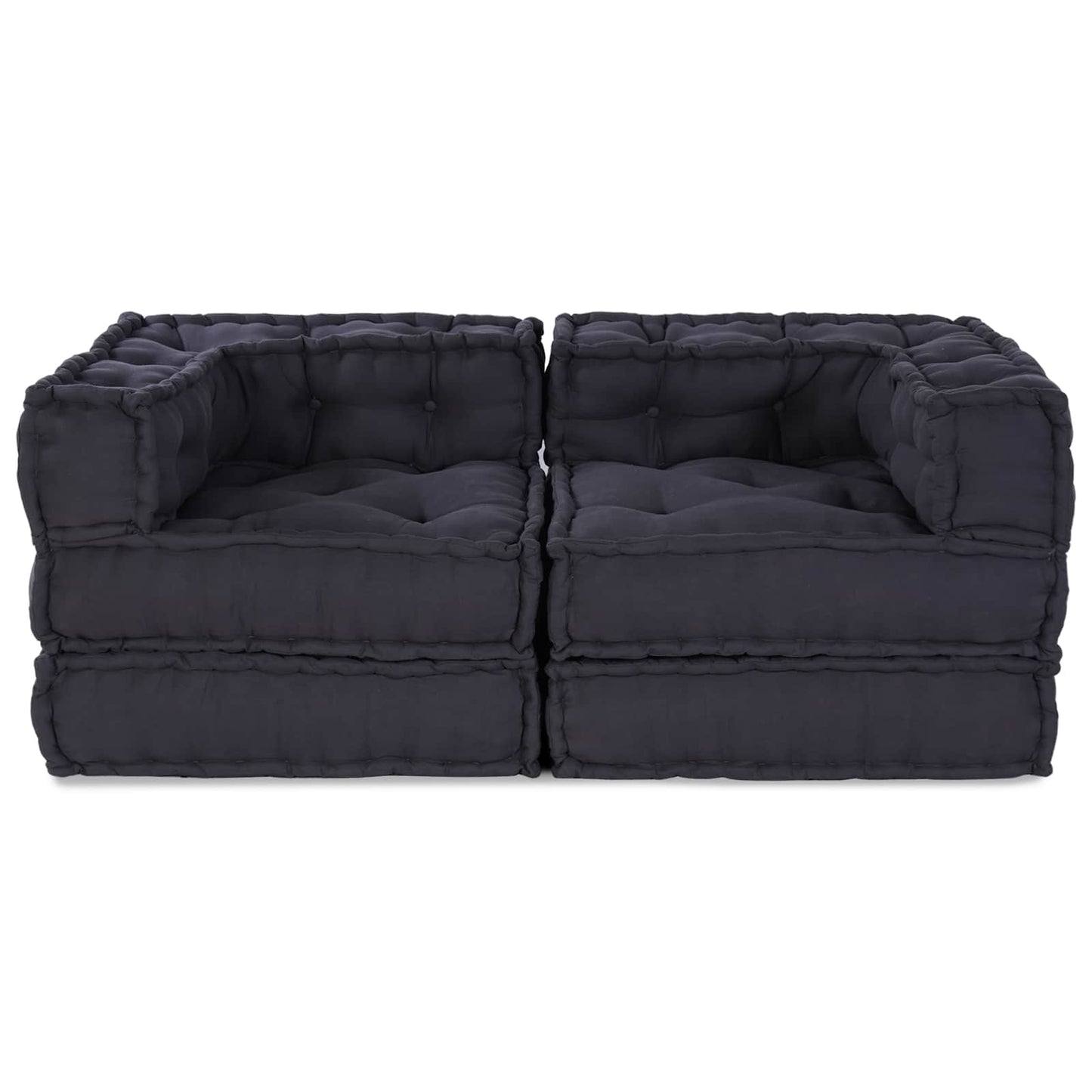 Moduláris Kanapé Egység 2 pcs Antracitszürke 140 x 70 x 56 cm