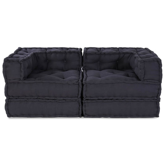 Moduláris Kanapé Egység 2 pcs Antracitszürke 140 x 70 x 56 cm