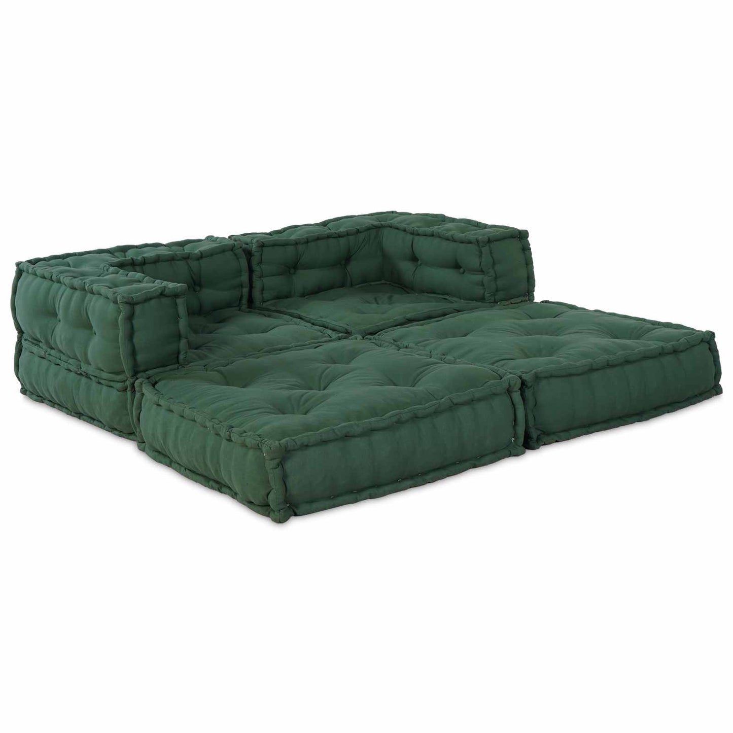 Moduláris Kanapé Egység 2 pcs Zöld 140 x 70 x 56 cm Szövet