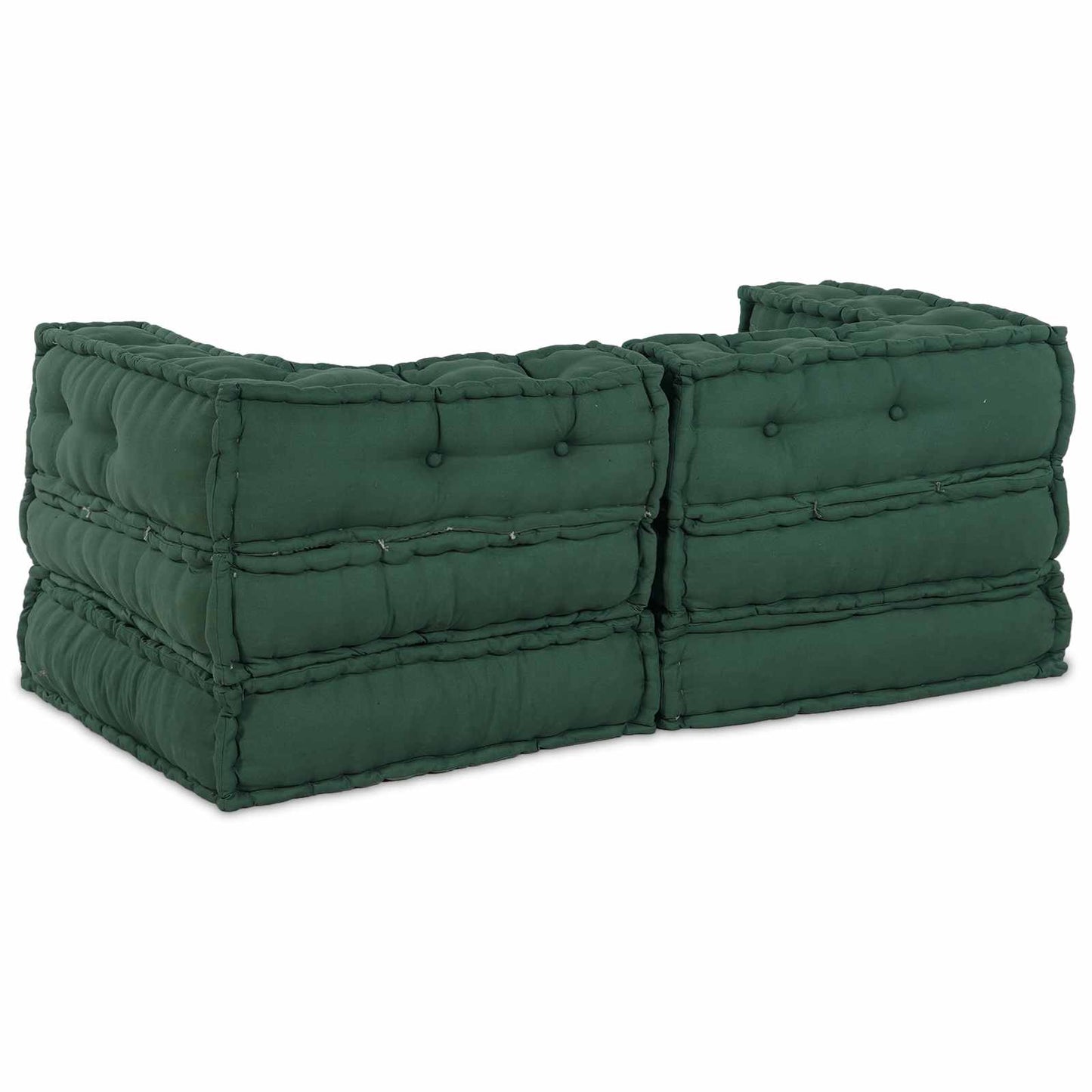 Moduláris Kanapé Egység 2 pcs Zöld 140 x 70 x 56 cm Szövet