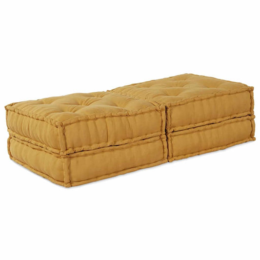 Moduláris Kanapé Egység 2 pcs Sárga 140 x 70 x 36 cm Szövet