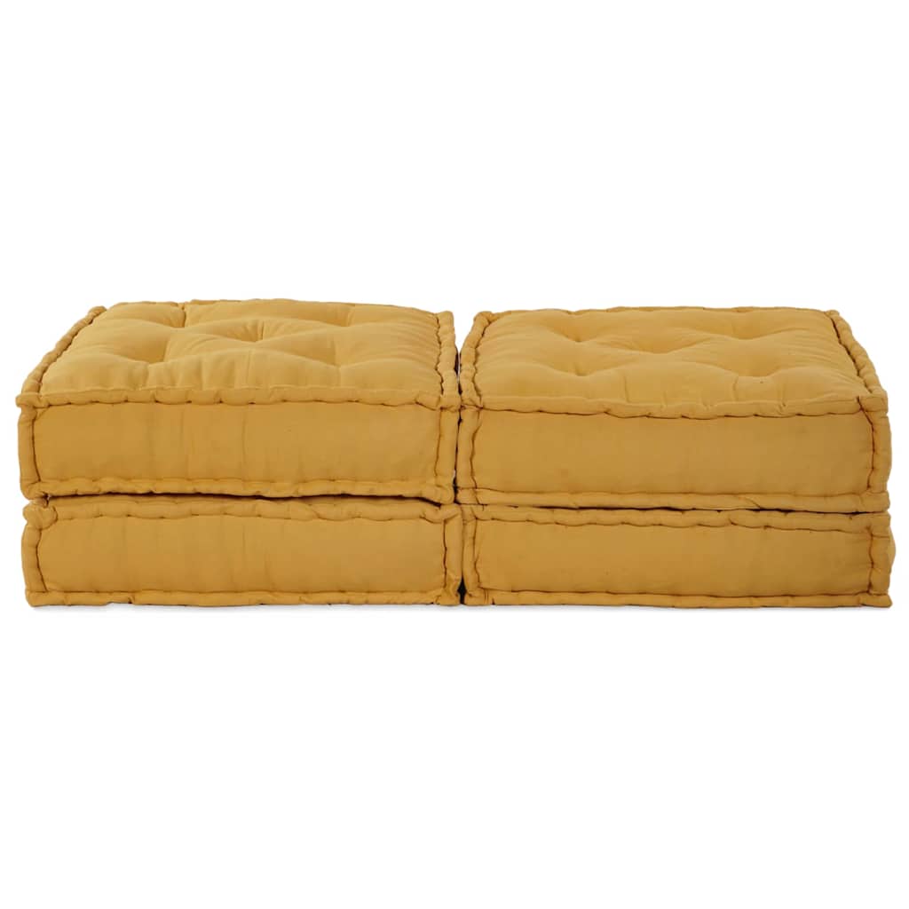 Moduláris Kanapé Egység 2 pcs Sárga 140 x 70 x 36 cm Szövet