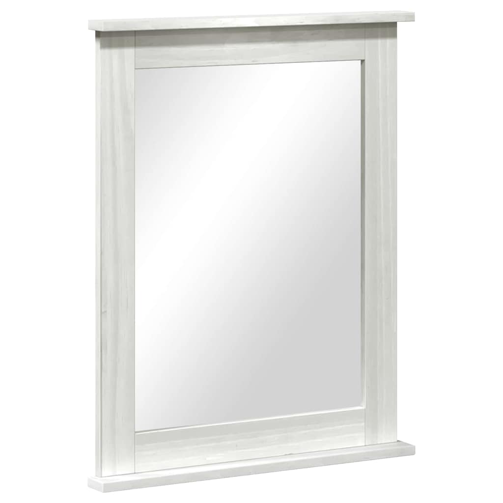 Tükör tükörrel VIGO Antik fehér 55,5 x 5 x 70 cm Tömör fenyőfa