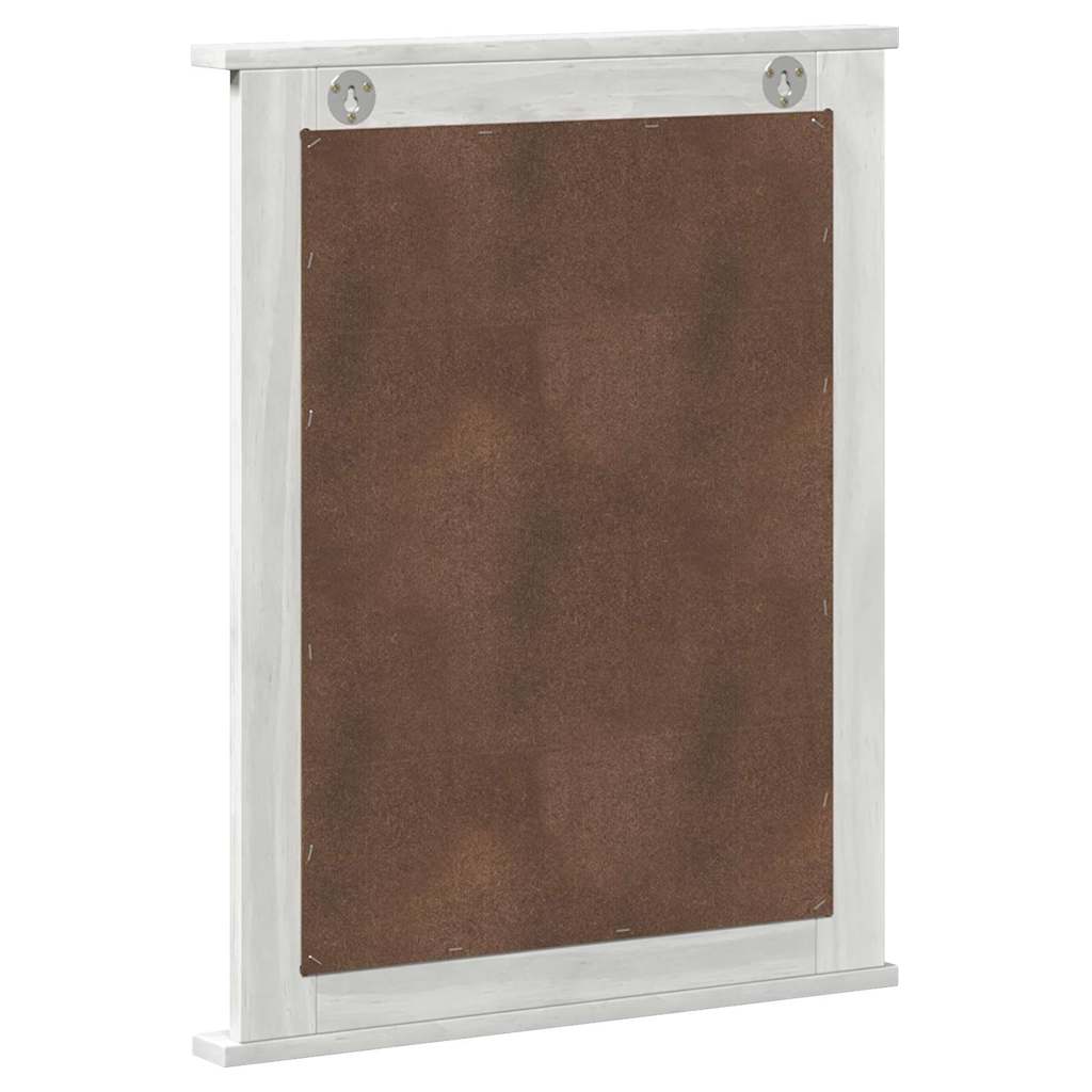 Tükör tükörrel VIGO Antik fehér 55,5 x 5 x 70 cm Tömör fenyőfa