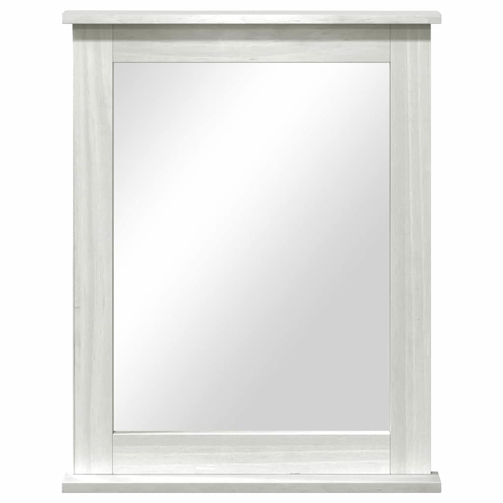 Tükör tükörrel VIGO Antik fehér 55,5 x 5 x 70 cm Tömör fenyőfa