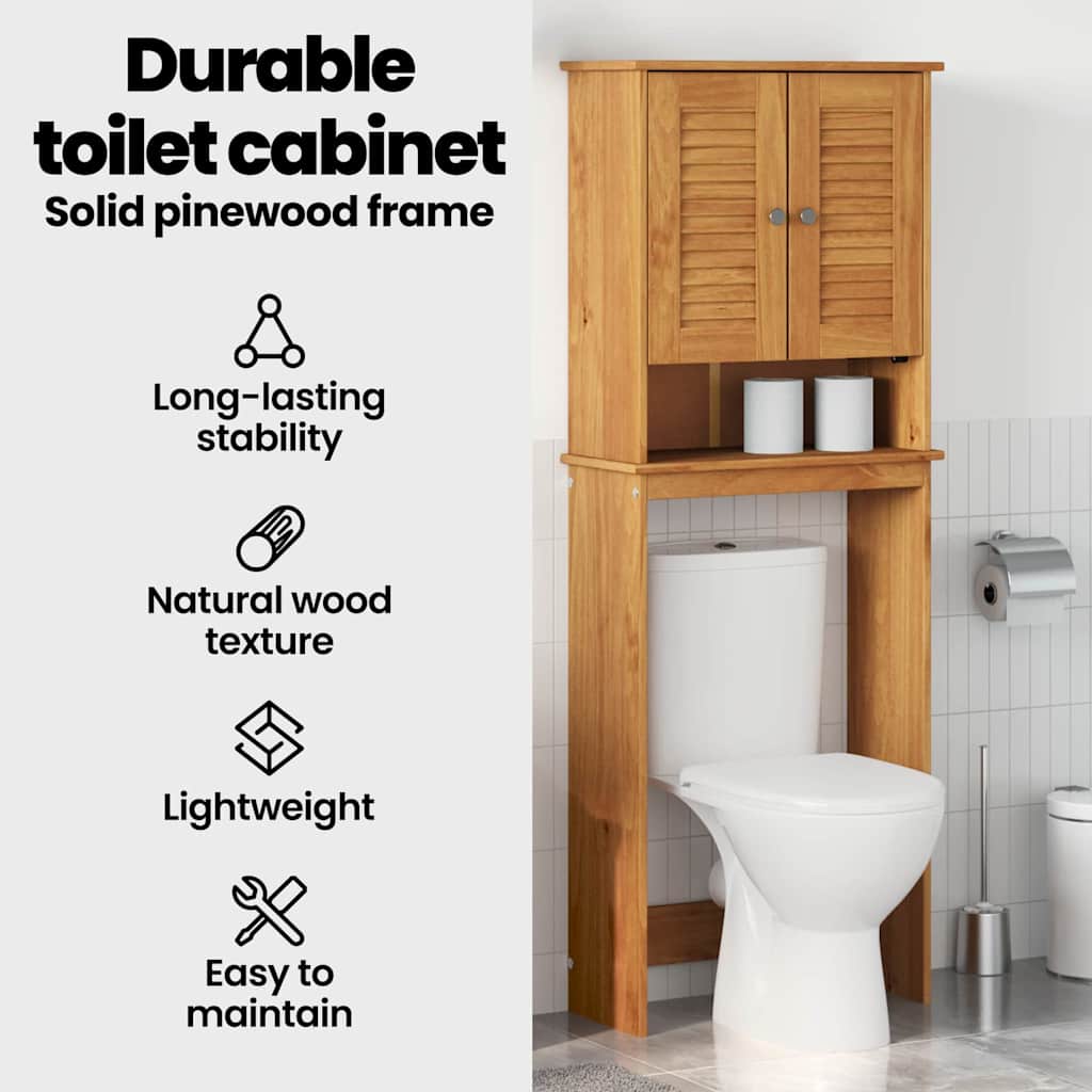 WC Szekrény polcokkal VIGO Barna és Mézbarna 60 x 27 x 161 cm