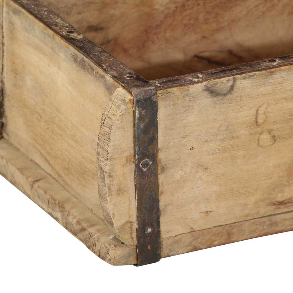 Tálca 4 db Barna 30 x 15 x 9 cm Szilárd Újrahasznosított Fa