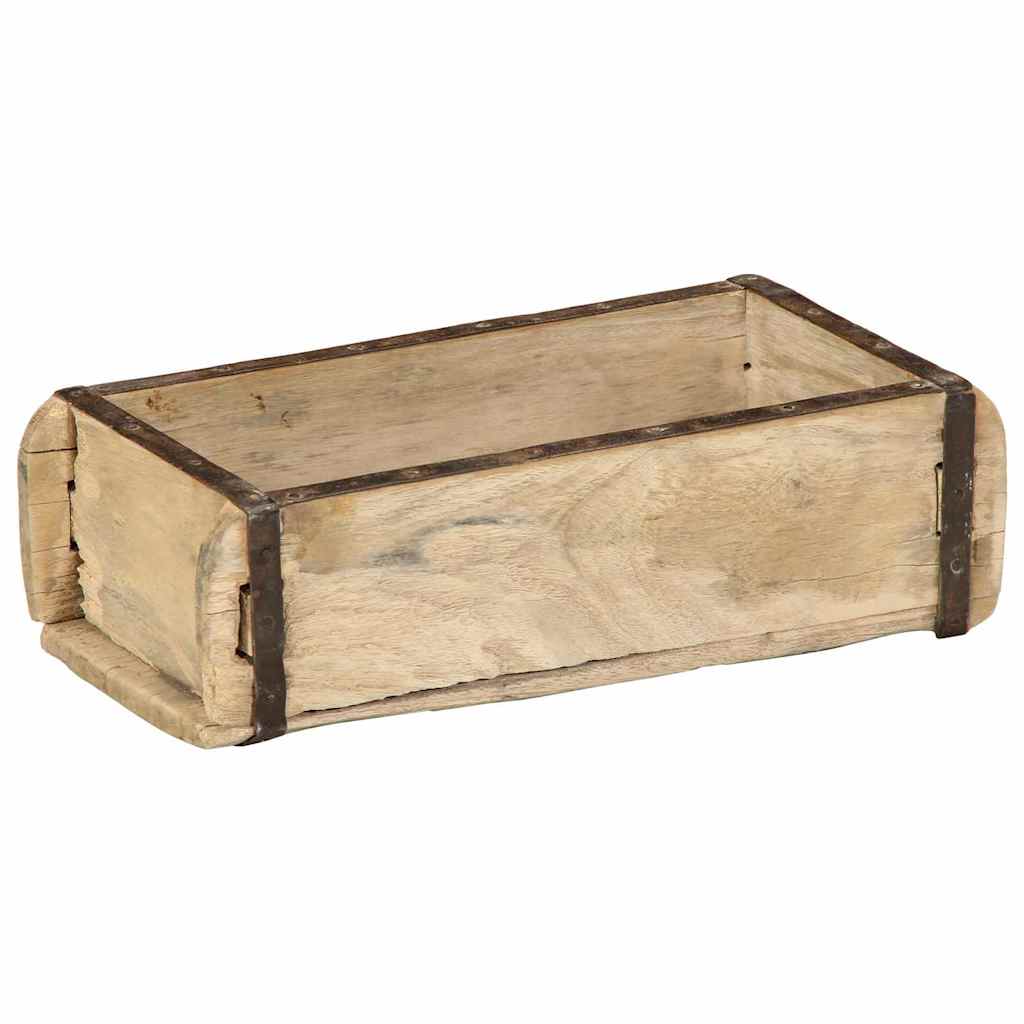 Tálca 4 db Barna 30 x 15 x 9 cm Szilárd Újrahasznosított Fa