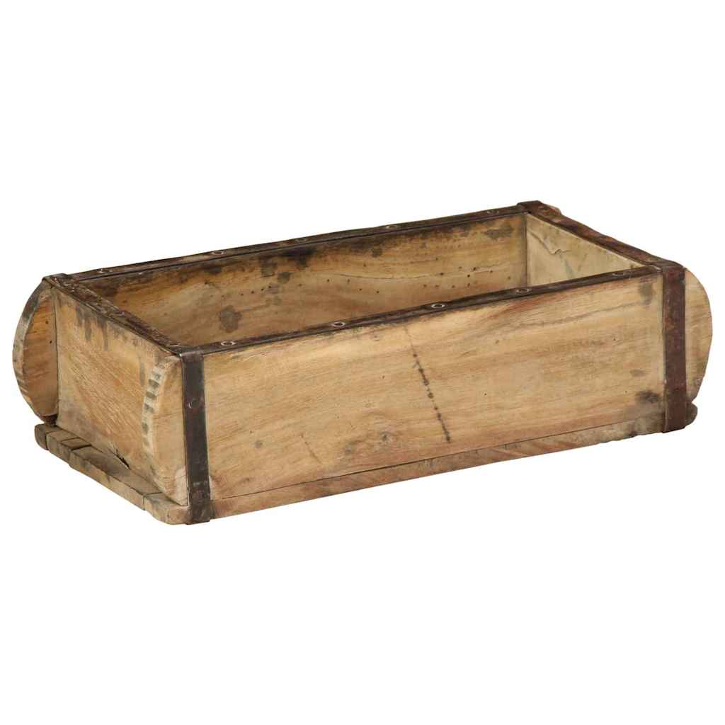 Tálca 4 db Barna 30 x 15 x 9 cm Szilárd Újrahasznosított Fa