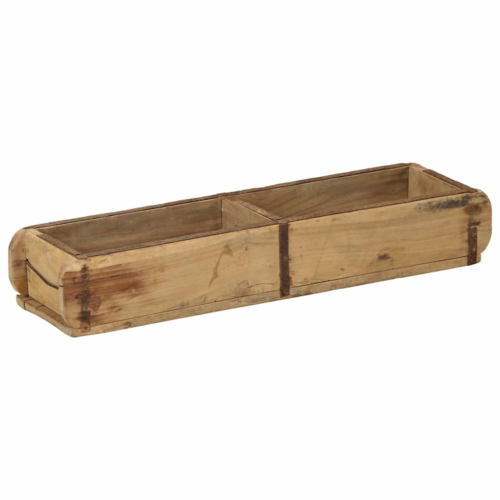 Tálca 4 pcs Barna 57 x 15 x 9 cm Szilárd Újrahasznosított Fa