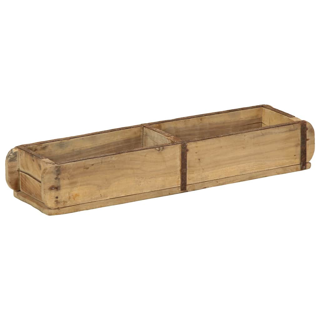 Tálca 4 pcs Barna 57 x 15 x 9 cm Szilárd Újrahasznosított Fa