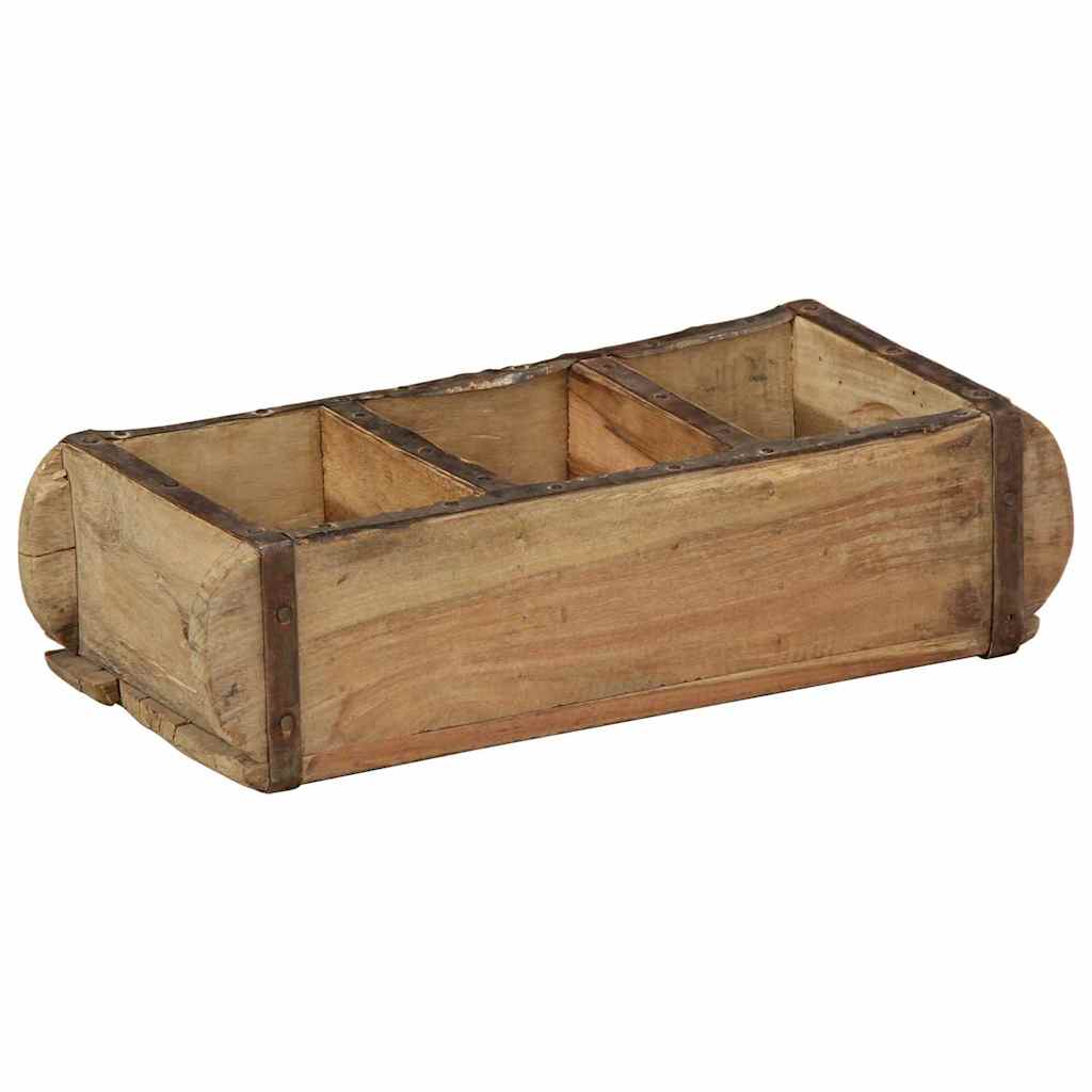 Tálca 4 pcs Barna 30 x 14 x 9 cm Szilárd Újrahasznosított Fa
