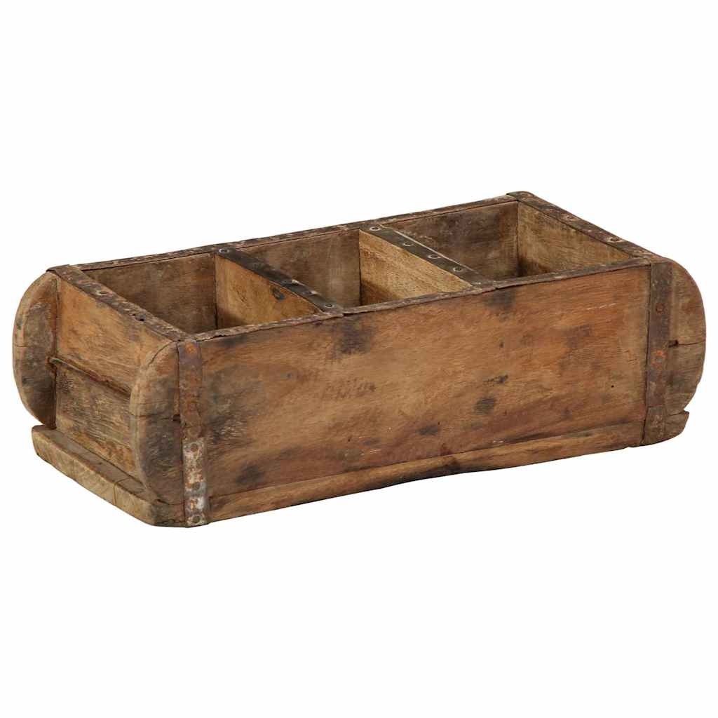 Tálca 4 pcs Barna 30 x 14 x 9 cm Szilárd Újrahasznosított Fa