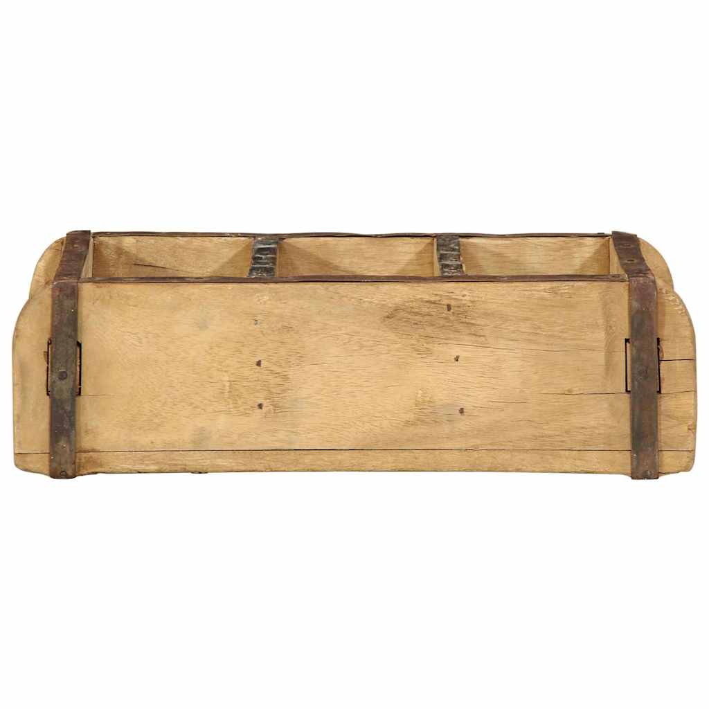 Tálca 4 pcs Barna 30 x 14 x 9 cm Szilárd Újrahasznosított Fa