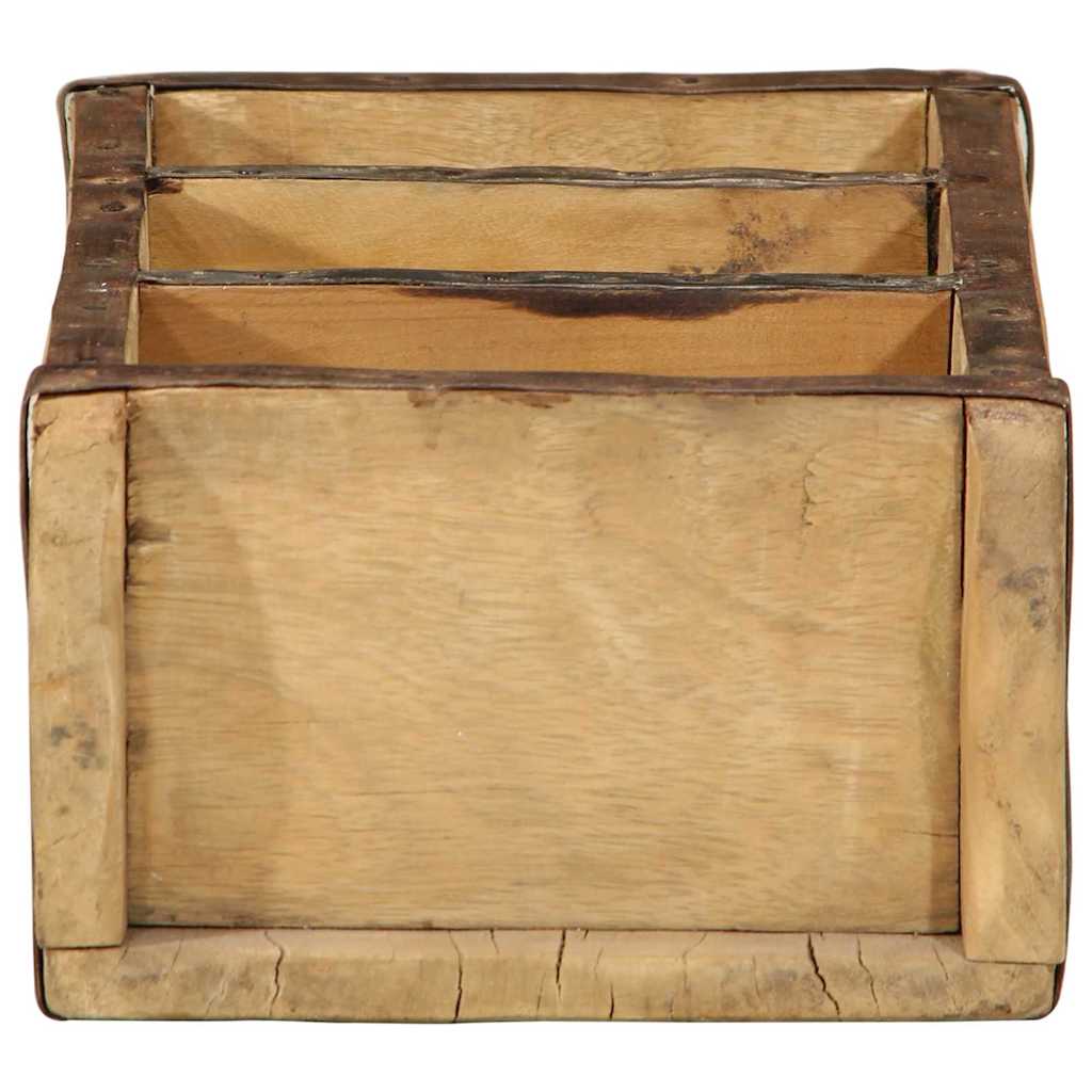 Tálca 4 pcs Barna 30 x 14 x 9 cm Szilárd Újrahasznosított Fa