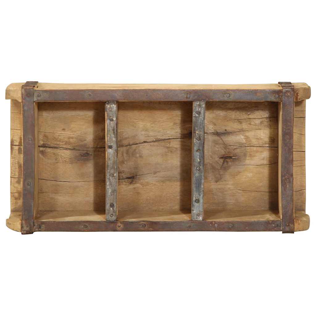 Tálca 4 pcs Barna 30 x 14 x 9 cm Szilárd Újrahasznosított Fa