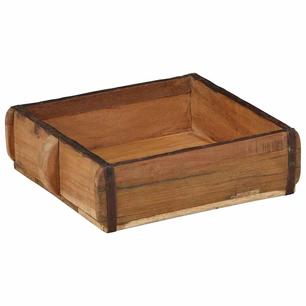 Tálca 2 pcs Barna 29 x 31 x 10 cm Szilárd Újrahasznosított Fa