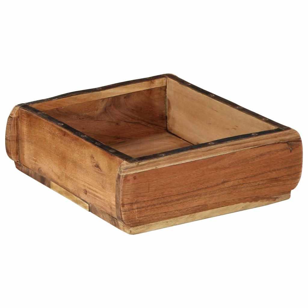 Tálca 2 pcs Barna 29 x 31 x 10 cm Szilárd Újrahasznosított Fa