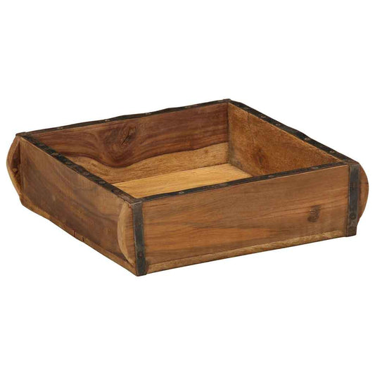 Tálca Barna 29 x 31 x 10 cm Szilárd Újrahasznosított Fa