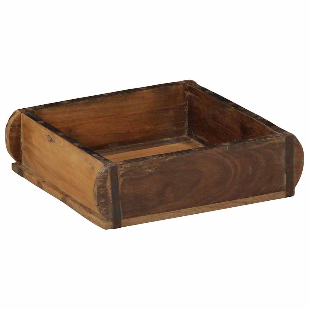 Tálca Barna 29 x 31 x 10 cm Szilárd Újrahasznosított Fa