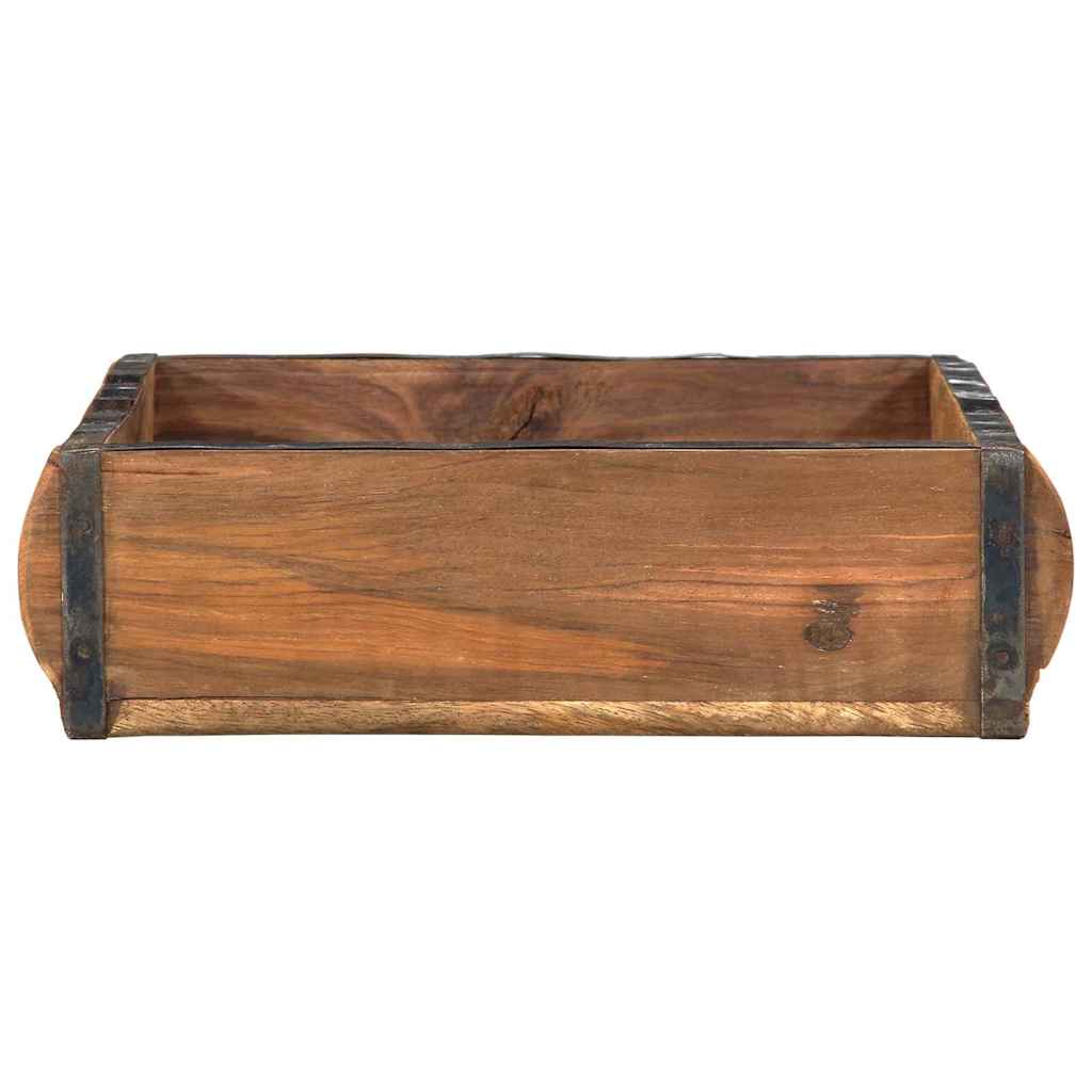 Tálca Barna 29 x 31 x 10 cm Szilárd Újrahasznosított Fa