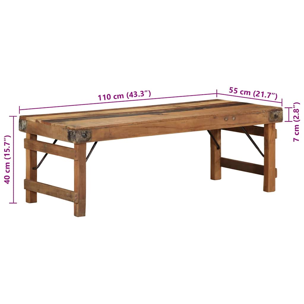 Dohányzóasztal Barna 110 x 55 x 40 cm