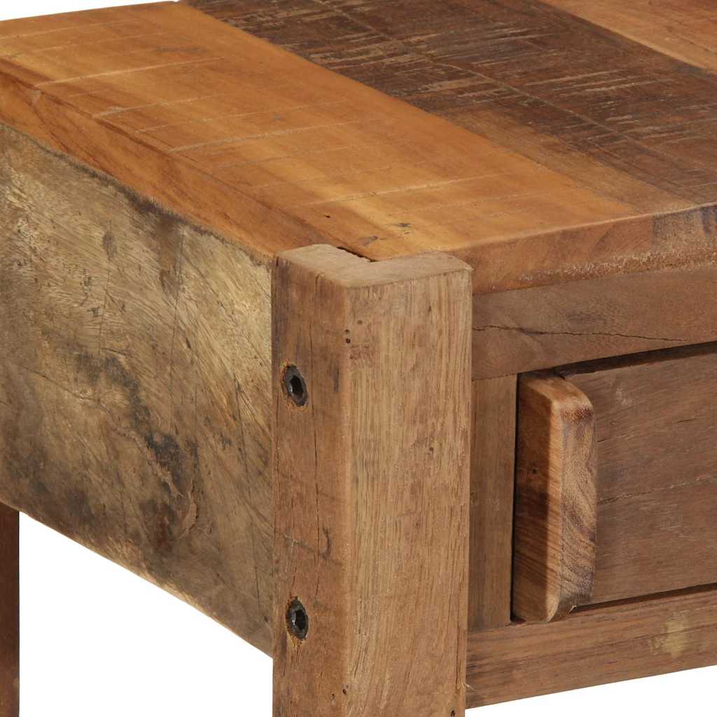 Konzolasztal Barna 107 x 33 x 76 cm Szilárd Újrahasznosított Fa