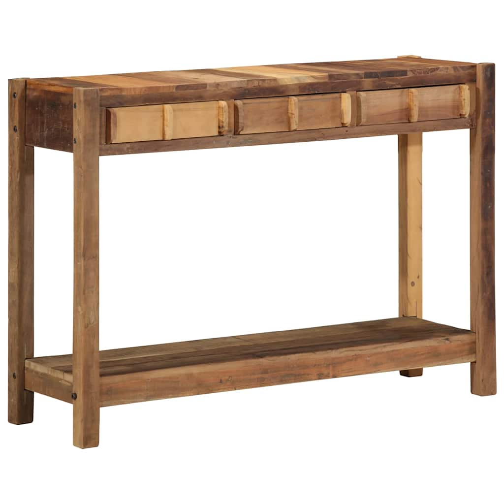 Konzolasztal Barna 107 x 33 x 76 cm Szilárd Újrahasznosított Fa