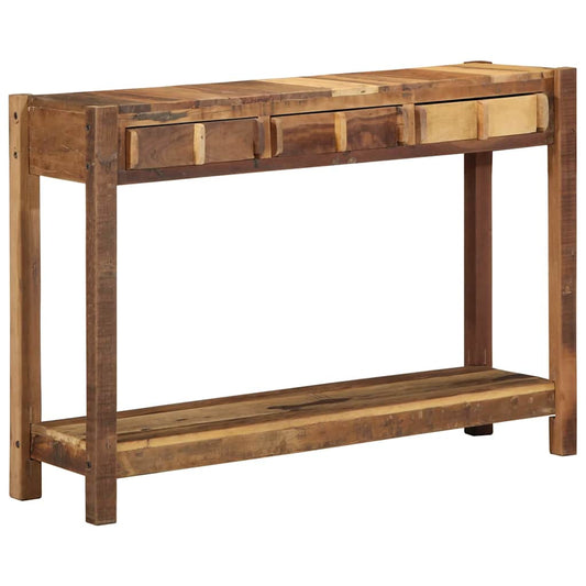 Konzolasztal Barna 107 x 33 x 76 cm Szilárd Újrahasznosított Fa