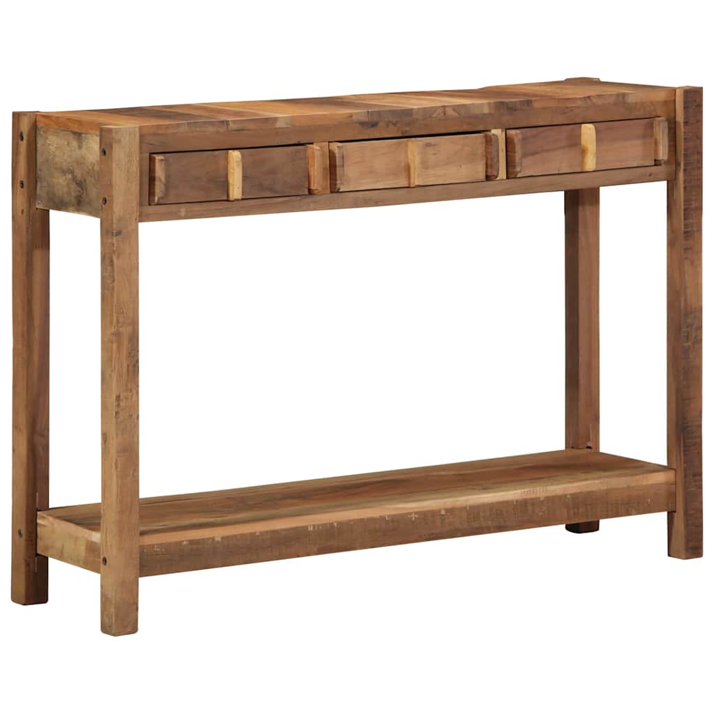 Konzolasztal Barna 107 x 33 x 76 cm Szilárd Újrahasznosított Fa