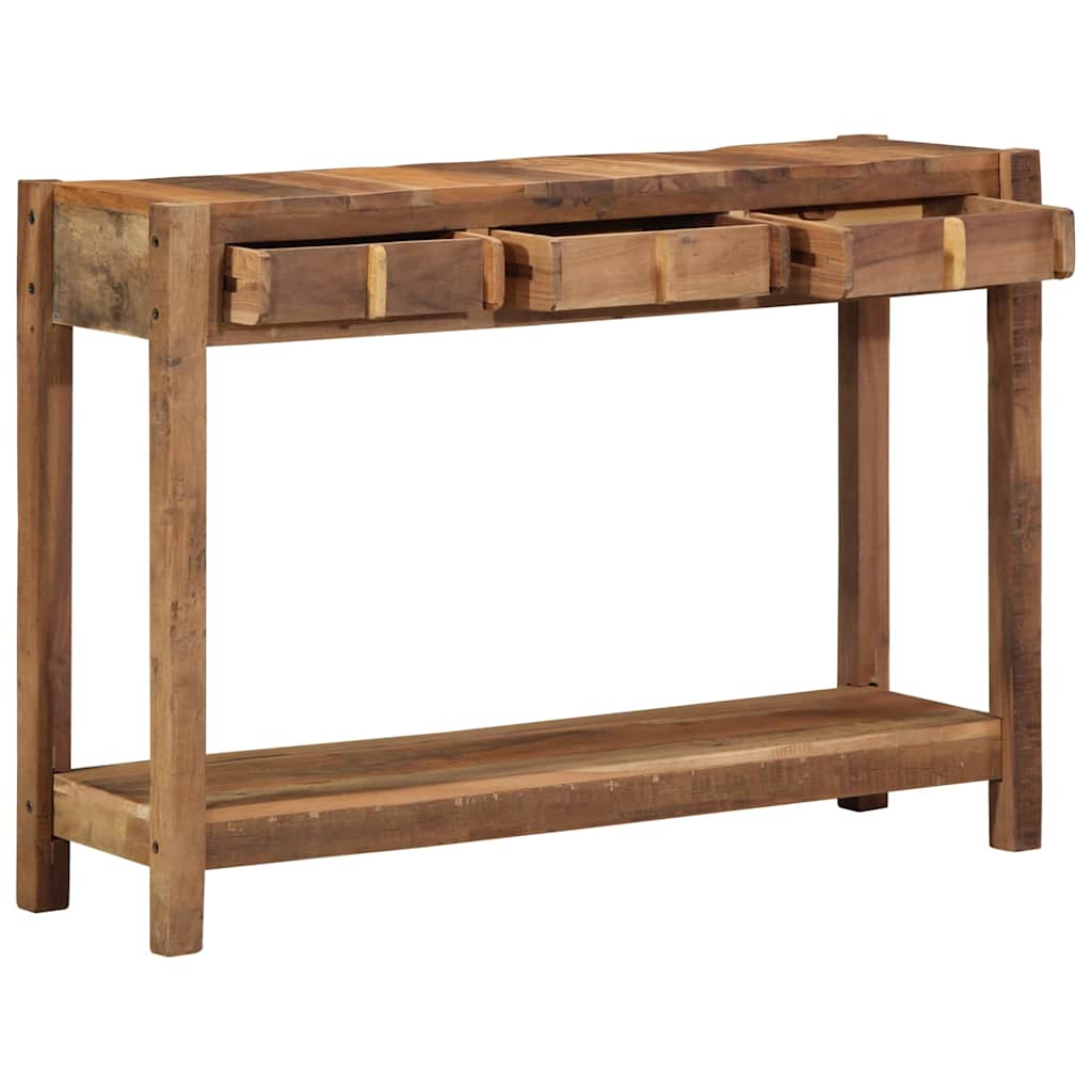 Konzolasztal Barna 107 x 33 x 76 cm Szilárd Újrahasznosított Fa