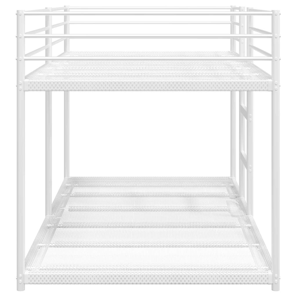 fehér acél emeletes ágy matrac nélkül 90 x 200 cm