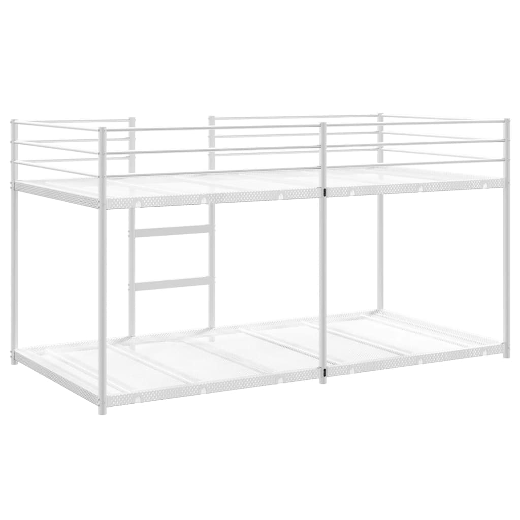fehér acél emeletes ágy matrac nélkül 90 x 200 cm