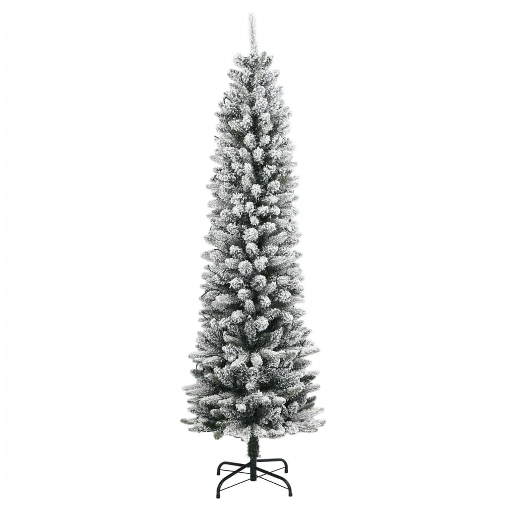 műkarácsonyfa 150 LED-del és hóval 150 cm