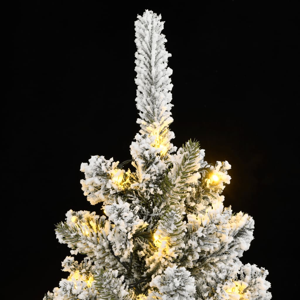 műkarácsonyfa 150 LED-del és hóval 150 cm