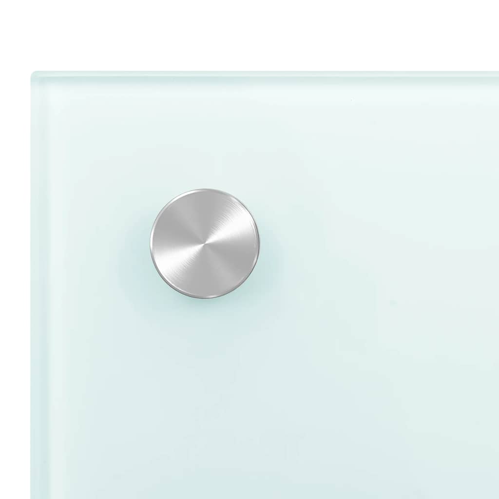 2 db fehér edzett üveg konyhai falburkoló 80 x 50 cm