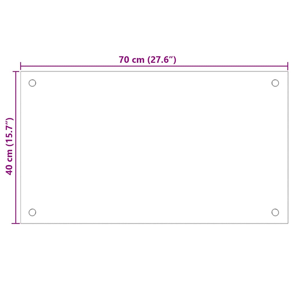 2 db fekete edzett üveg konyhai falburkoló 70 x 40 cm