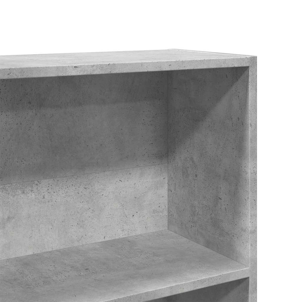 betonszürke szerelt fa könyvszekrény 80 x 30 x 189 cm