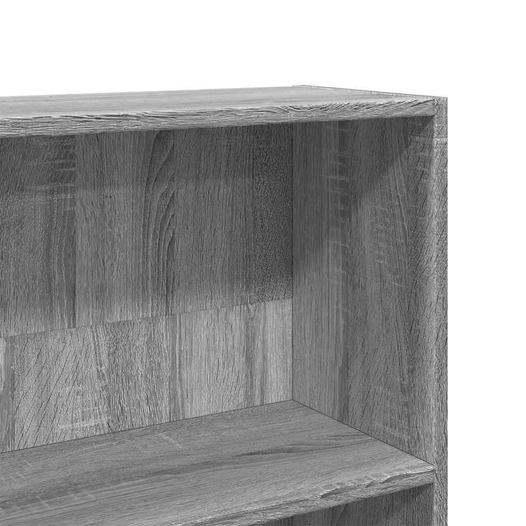 szürke sonoma szerelt fa könyvszekrény 80 x 30 x 189 cm